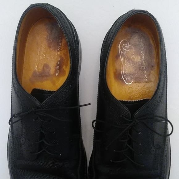 Vintage Florsheim Imperial Long Wing Oxford Mens Shoes 10.5 C. main image 5